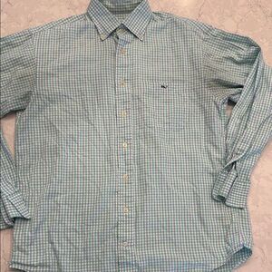 Men's Vineyard Vines Green Checkered Shirt